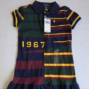 Ralph Lauren Polo Dress Green Multi Size 5